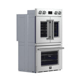 Forno Gallico 30" Electric French Door Double Oven – Stainless Steel, 7.36 cu.ft, Convection, Self-Cleaning