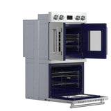 Forno Gallico 30" Electric French Door Double Oven – Stainless Steel, 7.36 cu.ft, Convection, Self-Cleaning