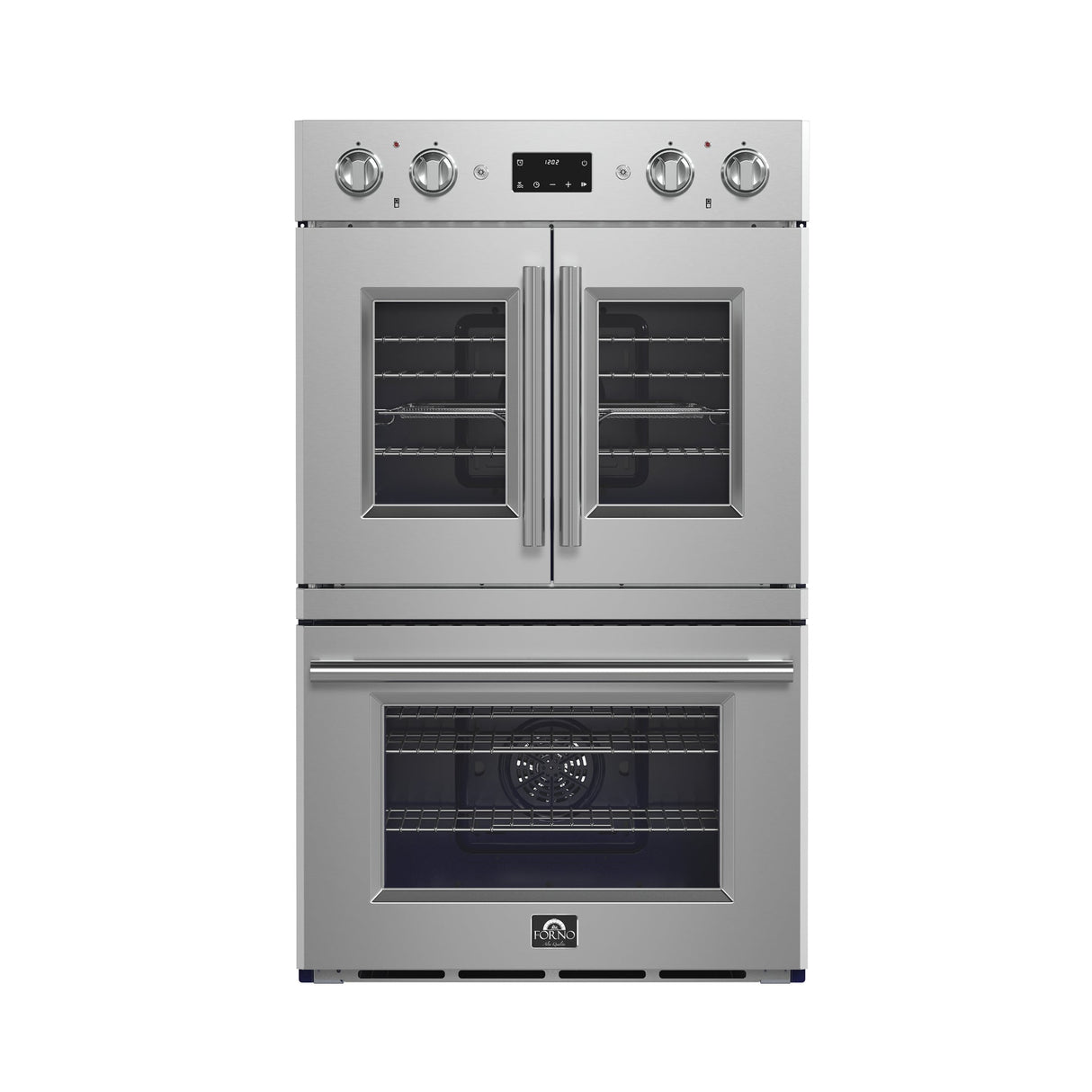 Forno Gallico 30" Electric French Door Double Oven – Stainless Steel, 7.36 cu.ft, Convection, Self-Cleaning