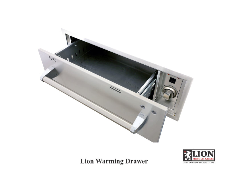 Lion Premium Grills 30-Inch Built-In Electric 120V Warming Drawer – WD256103