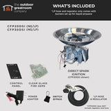 The Outdoor Greatroom Crystal Fire Plus Round Gas Burner - CFP20-K