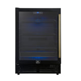 Forno Frescolino 24" Beverage Cooler – 188 Can Capacity, LED Lighting, Triple Glass Door, Built-In/Freestanding