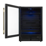 Forno Frescolino 24" Beverage Cooler – 188 Can Capacity, LED Lighting, Triple Glass Door, Built-In/Freestanding