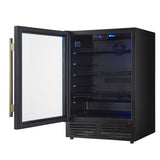 Forno Frescolino 24" Beverage Cooler – 188 Can Capacity, LED Lighting, Triple Glass Door, Built-In/Freestanding