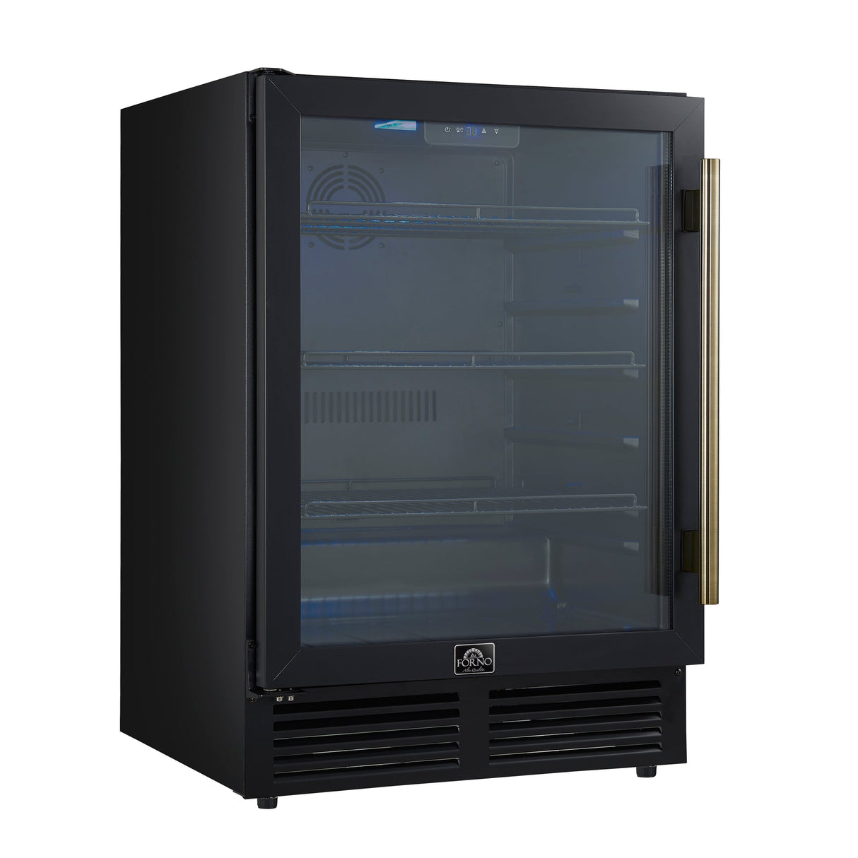 Forno Frescolino 24" Beverage Cooler – 188 Can Capacity, LED Lighting, Triple Glass Door, Built-In/Freestanding