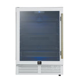 Forno Frescolino 24" Beverage Cooler – 188 Can Capacity, LED Lighting, Triple Glass Door, Built-In/Freestanding