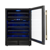 Forno Bacchino 24" Wine Cooler – 51 Bottle, Dual Zone, LED Lighting, Triple Glass Door, Built-In/Freestanding