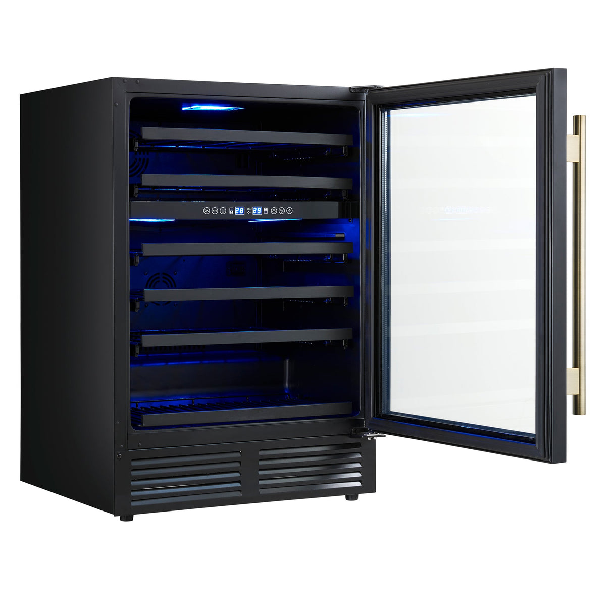Forno Bacchino 24" Wine Cooler – 51 Bottle, Dual Zone, LED Lighting, Triple Glass Door, Built-In/Freestanding