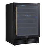 Forno Bacchino 24" Wine Cooler – 51 Bottle, Dual Zone, LED Lighting, Triple Glass Door, Built-In/Freestanding