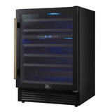 Forno Bacchino 24" Wine Cooler – 51 Bottle, Dual Zone, LED Lighting, Triple Glass Door, Built-In/Freestanding