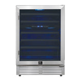 Forno Bacchino 24" Wine Cooler – Stainless Steel, 51 Bottle Capacity, Triple Glass Door, LED Lighting & Built-In/Freestanding