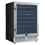 Forno Bacchino 24" Wine Cooler – Stainless Steel, 51 Bottle Capacity, Triple Glass Door, LED Lighting & Built-In/Freestanding