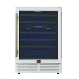Forno Bacchino 24" Wine Cooler – 51 Bottle, Dual Zone, LED Lighting, Triple Glass Door, Built-In/Freestanding