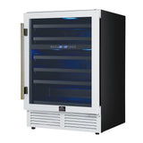 Forno Bacchino 24" Wine Cooler – 51 Bottle, Dual Zone, LED Lighting, Triple Glass Door, Built-In/Freestanding