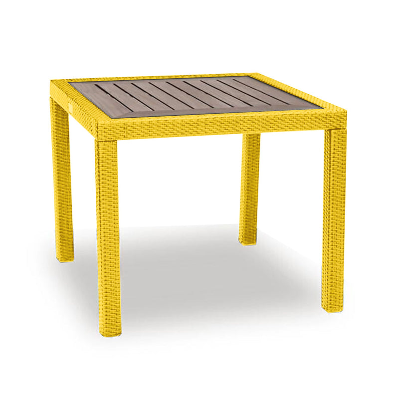 Kannoa Pool Dining Table 36"x 36" - Square - Citrine Yellow