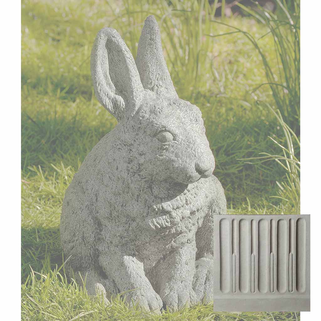 Campania Hare Seated - Ears Up Garden Statue - A-242