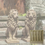 Campania Sentry Lion Garden Statue - A-651 SET