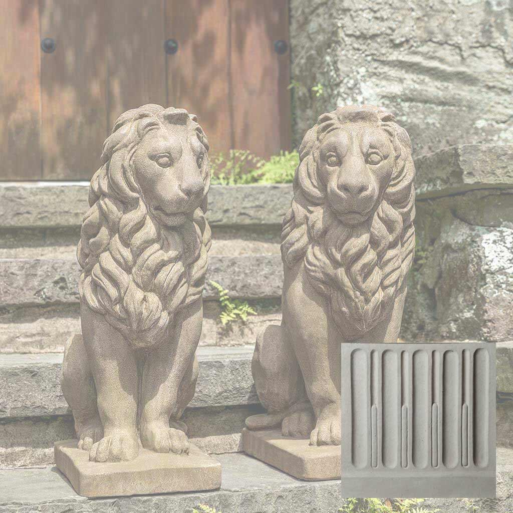 Campania Sentry Lion Garden Statue - A-651 SET