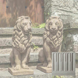 Campania Sentry Lion Garden Statue - A-651 SET
