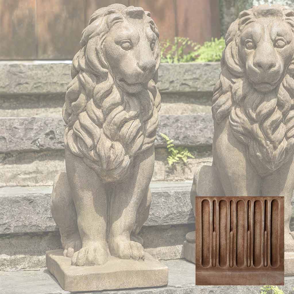 Campania Sentry Lion Garden Statue - A-651 SET