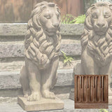 Campania Sentry Lion Garden Statue - A-651 SET