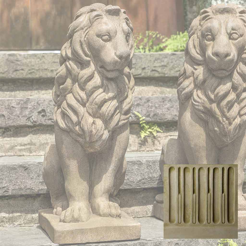 Campania Sentry Lion Garden Statue - A-651 SET