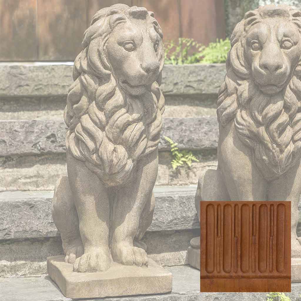 Campania Sentry Lion Garden Statue - A-651 SET
