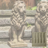Campania Sentry Lion Garden Statue - A-651 SET
