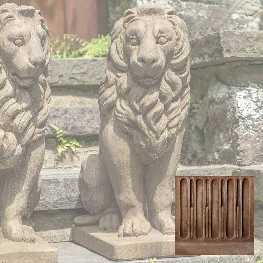 Campania Sentry Lion Garden Statue - A-651 SET
