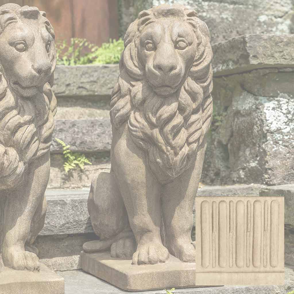 Campania Sentry Lion Garden Statue - A-651 SET