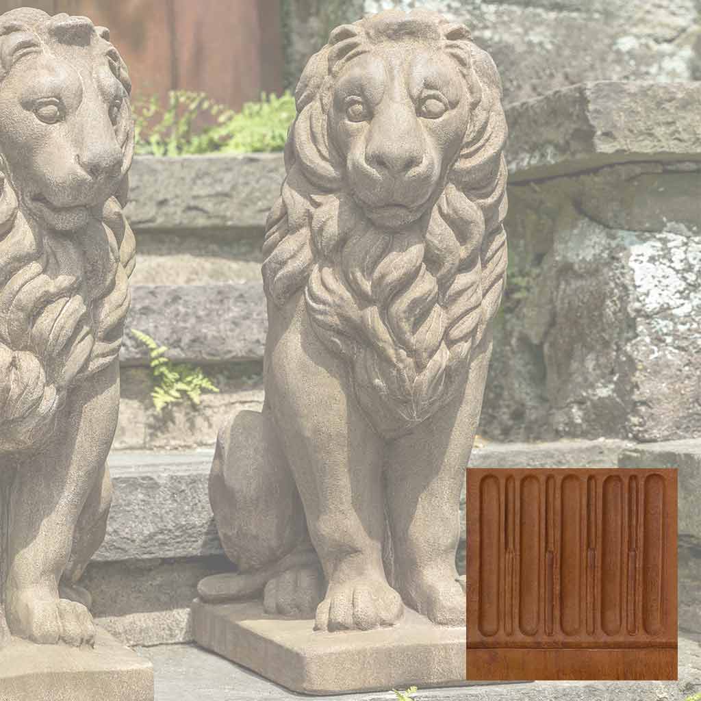 Campania Sentry Lion Garden Statue - A-651 SET