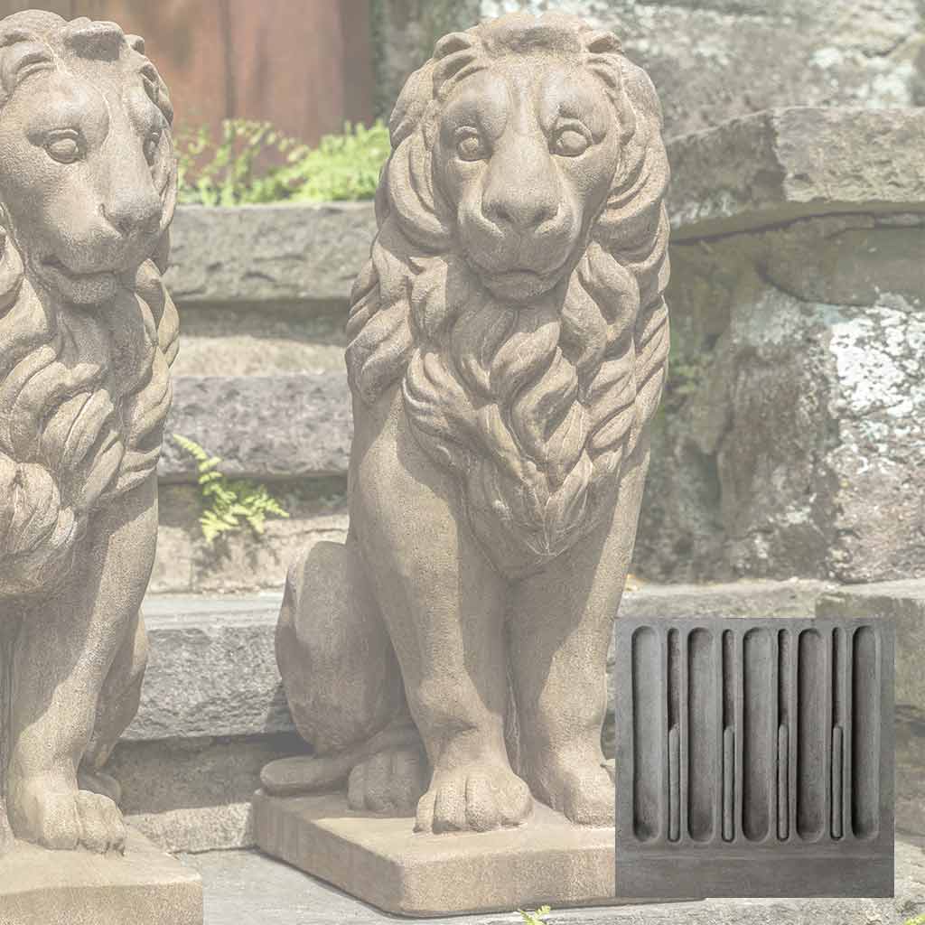 Campania Sentry Lion Garden Statue - A-651 SET