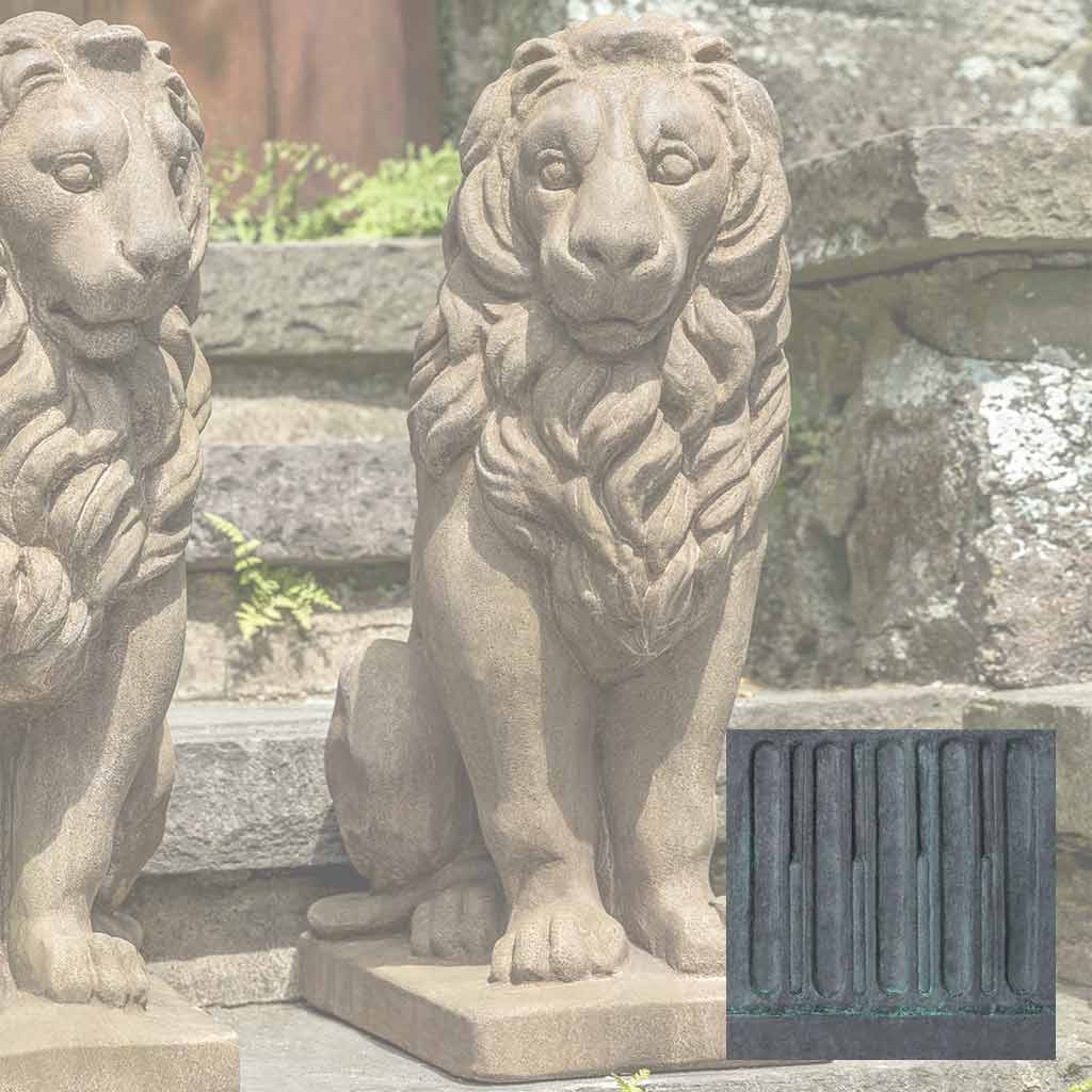 Campania Sentry Lion Garden Statue - A-651 SET