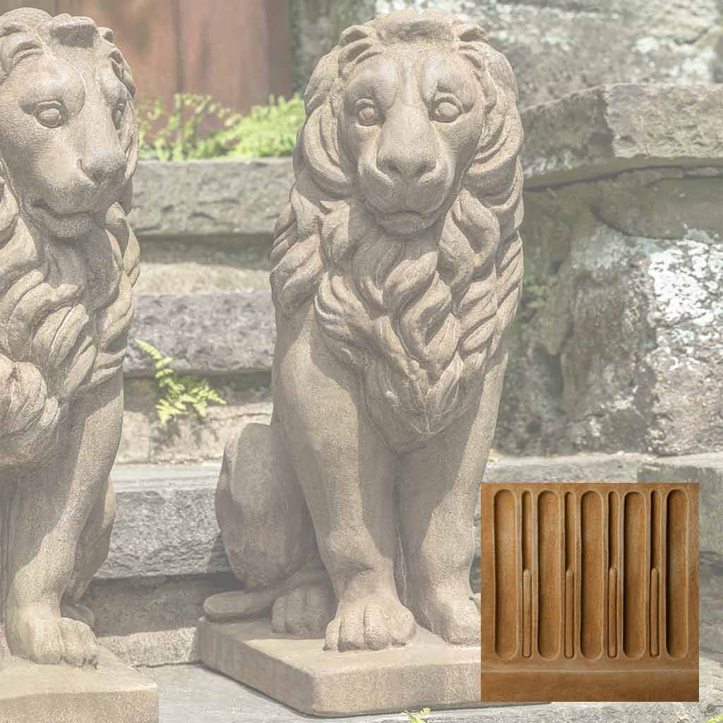 Campania Sentry Lion Garden Statue - A-651 SET