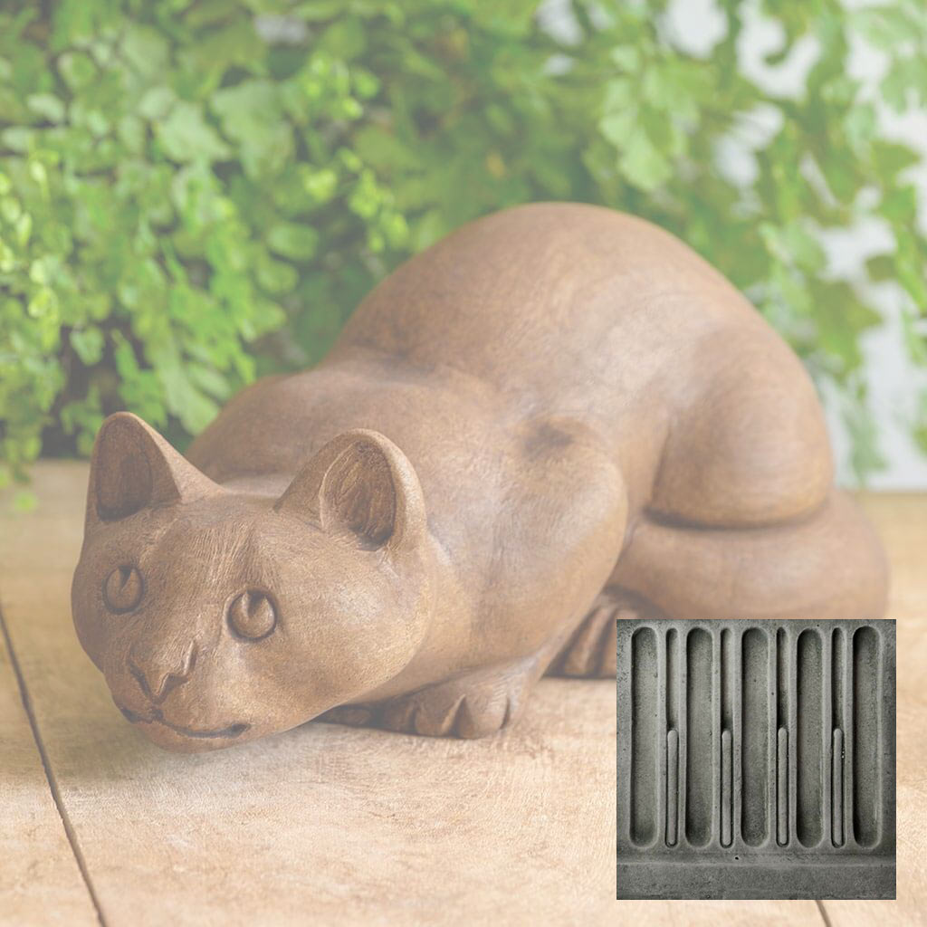 Campania Folk Art Cat Garden Statue - A-655