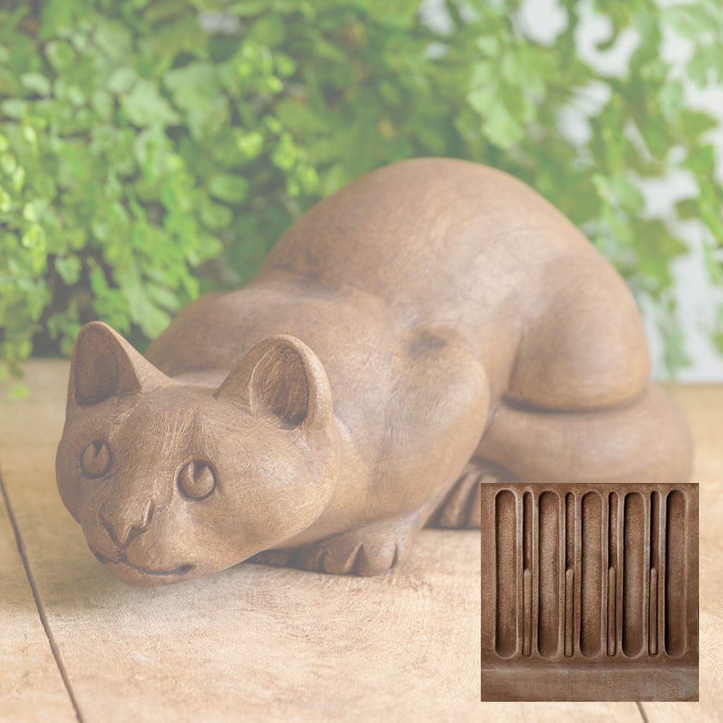 Campania Folk Art Cat Garden Statue - A-655