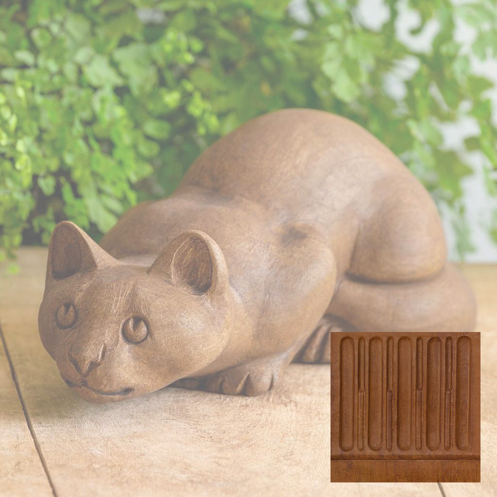 Campania Folk Art Cat Garden Statue - A-655