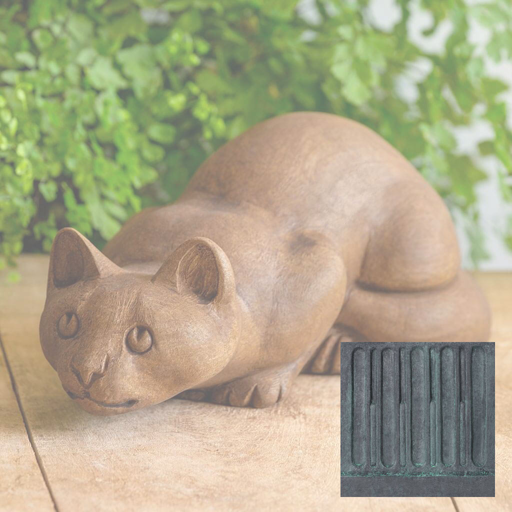 Campania Folk Art Cat Garden Statue - A-655