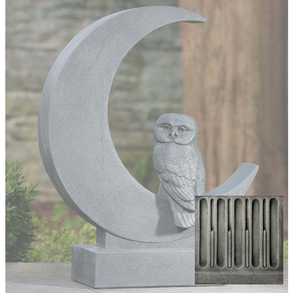 Campania Lunar Owl Garden Statue - A-667