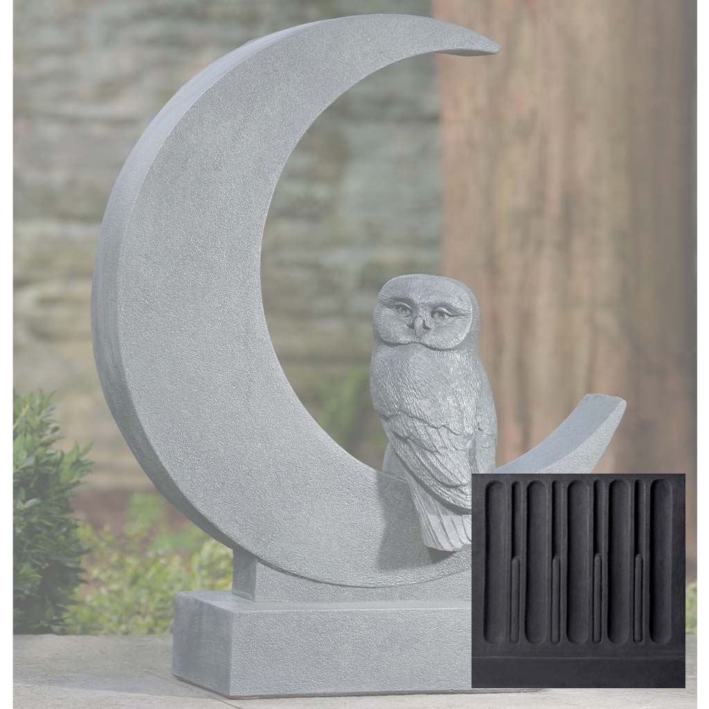 Campania Lunar Owl Garden Statue - A-667