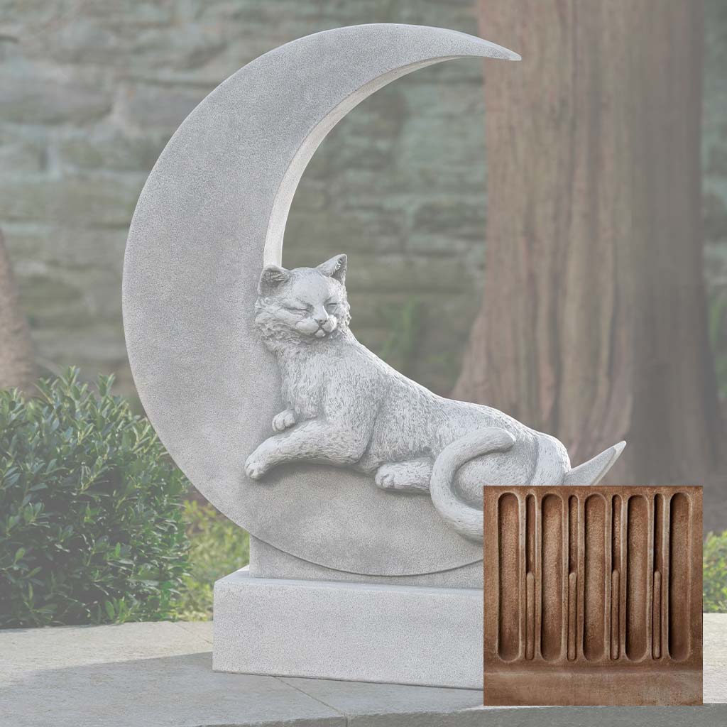 Campania Cat on the Moon Garden Statue - A-668