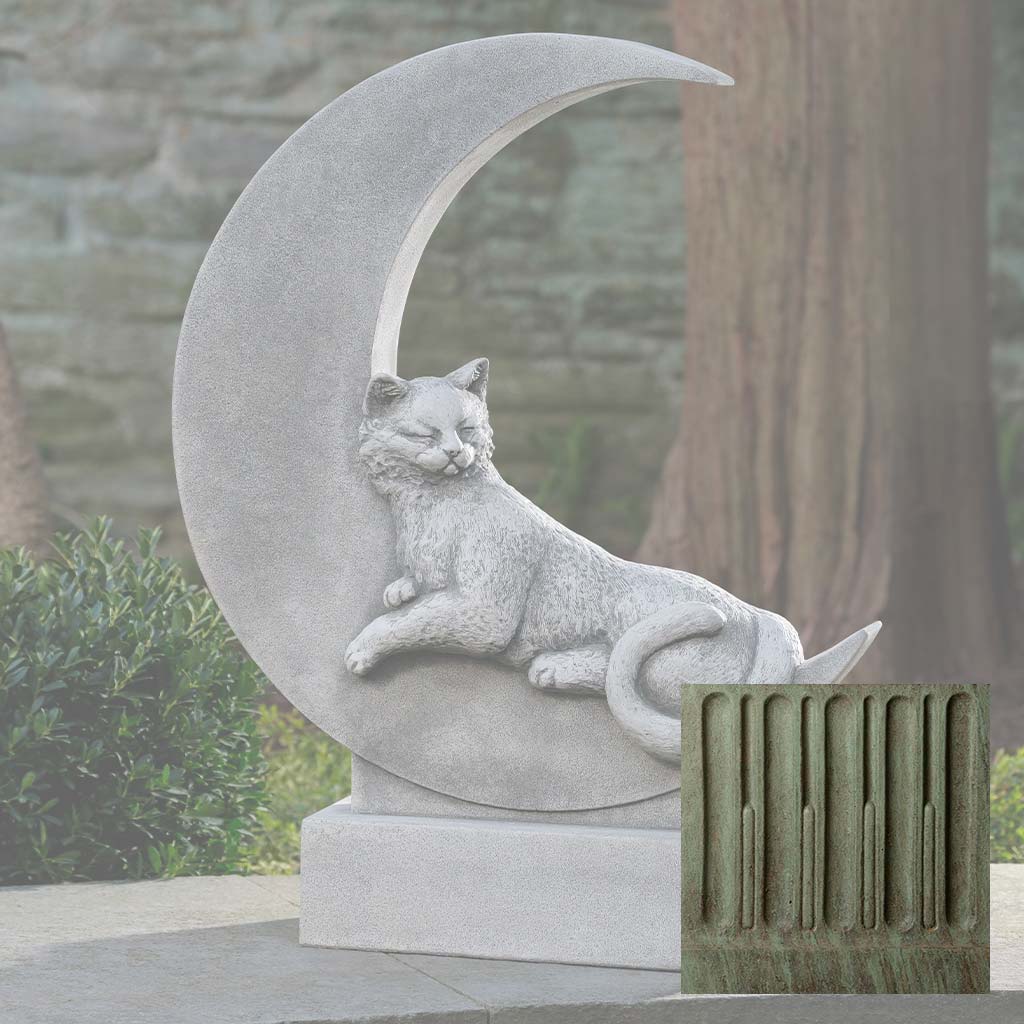 Campania Cat on the Moon Garden Statue - A-668
