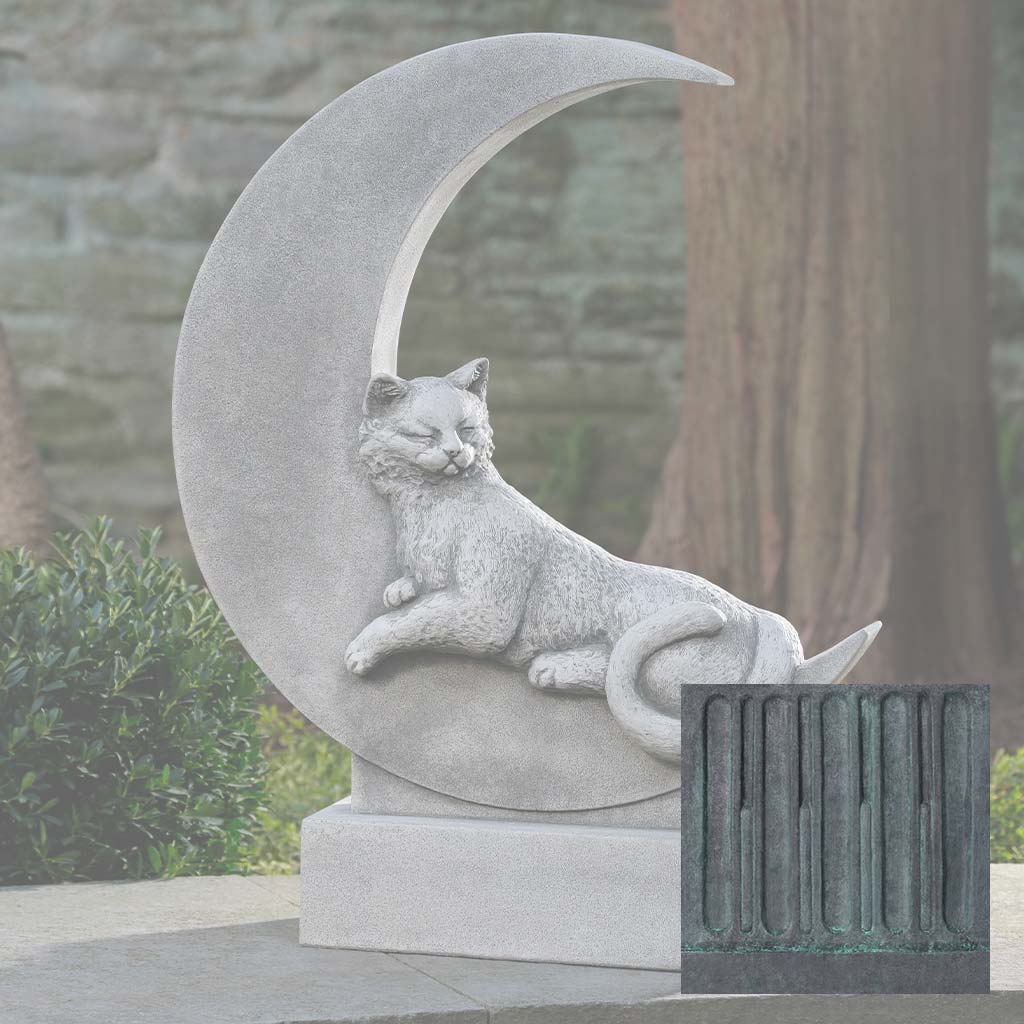 Campania Cat on the Moon Garden Statue - A-668