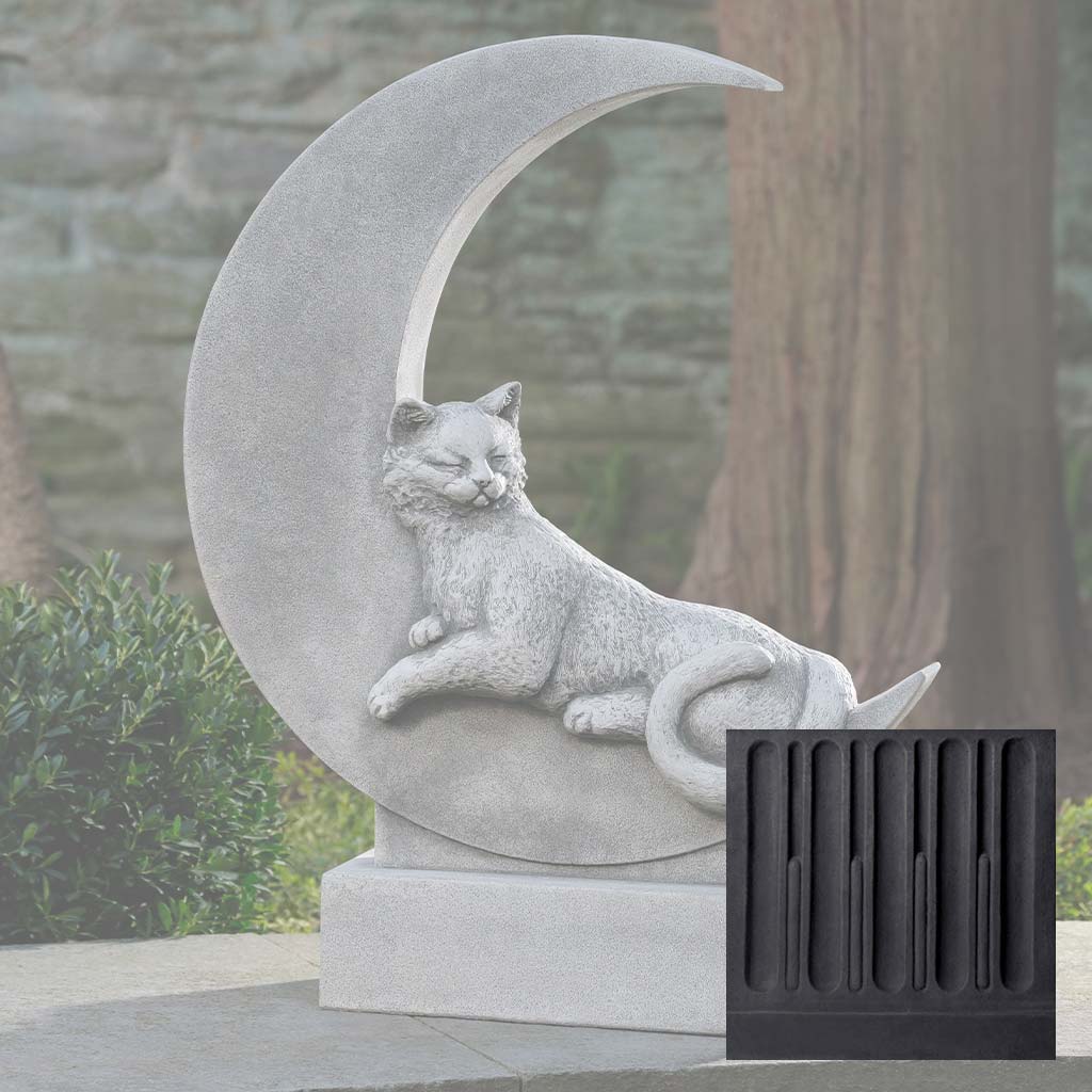 Campania Cat on the Moon Garden Statue - A-668