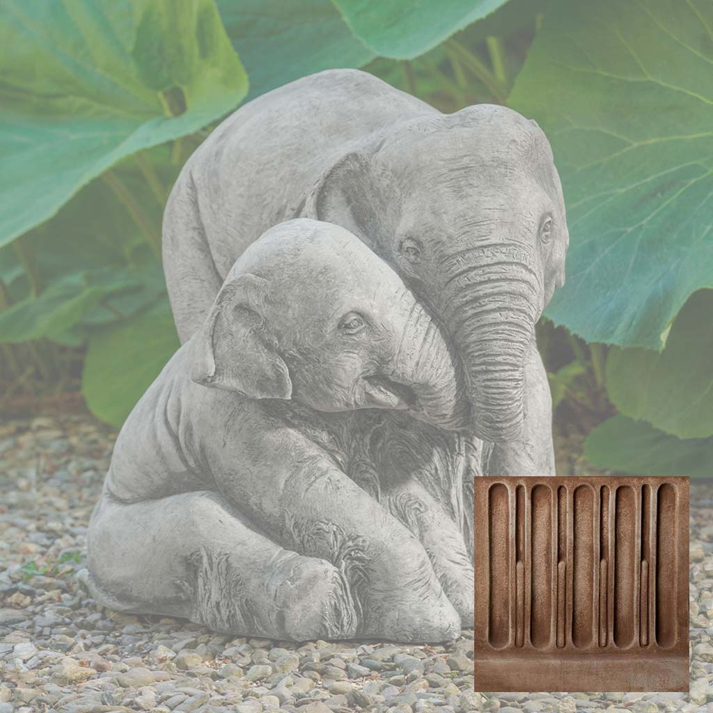 Campania Elephant Mother and Child Garden Statue - A-678