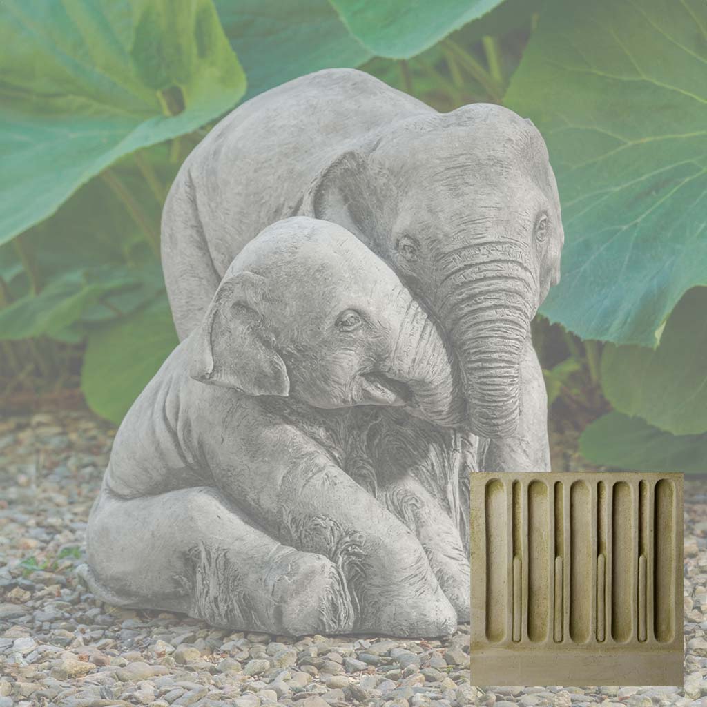 Campania Elephant Mother and Child Garden Statue - A-678