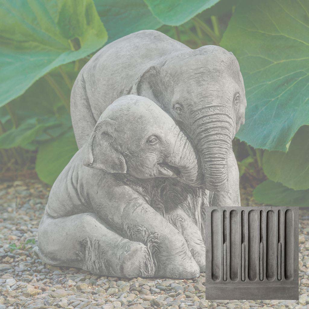 Campania Elephant Mother and Child Garden Statue - A-678