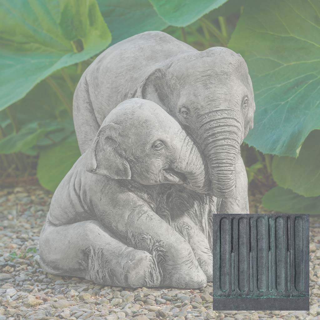 Campania Elephant Mother and Child Garden Statue - A-678
