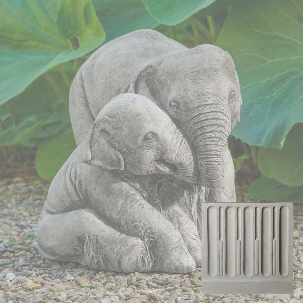Campania Elephant Mother and Child Garden Statue - A-678