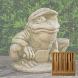 Campania Pickleball Frog Garden Statue - A-684
